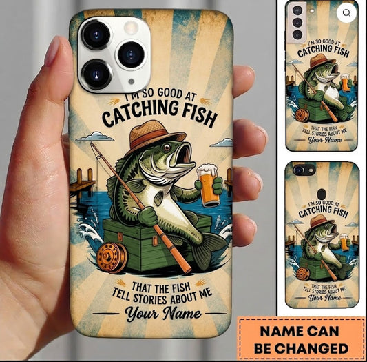 Maxcorners Fishing Phone Case Beer And Fishing Theme Custom Name Phone Case
