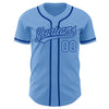 Maxcorners Custom Light Blue Light Blue-Royal Authentic Baseball Jersey LM2605