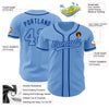 Maxcorners Custom Light Blue Light Blue-Royal Authentic Baseball Jersey LM2605