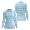 Maxcorners Blue Girl Dad All Over Print Golf Polo Shirt, Golf Polo For Women, Ladies Golf Shirt LM1507