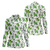 Maxcorners Green Cocktail Splash Pattern Golf Shirt, Ladies Golf Top, Hawaiian Golf Shirt, Women’s Golf Apparel LM1507