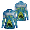 Maxcorners Funny Shark Da Dum Ocean Attack Golf Polo Shirt, Golf Shirts For Women, Women's Golf Apparel LM1507