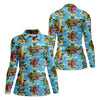 Maxcorners Hawaiian T Rex Surfboard Beach Hawaiian Golf Shirt, Golf Polo For Women, Printed Golf Shirt LM1507