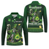 Maxcorners Irish Skull Leprechaun Hat Dark Beer Green St Patrick's Day Polo Shirts For Men, Golf Shirts For Men