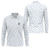 Maxcorners Vitamin G Shamrock Pattern Golf And Beer White Golf Shirt, St Patrick's Day Golf Shirt, Polo Shirts For Men