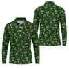 Maxcorners St Patrick's Day Golf Leprechaun Pose Shamrock Golf Shirt, Fun Golf Shirts For Men, Polo For Men