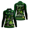 Maxcorners Irish Skull Leprechaun Hat Dark Beer Green St Patrick's Day Women's Golf Tops, Ladies Golf Polos