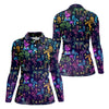 Maxcorners Neon Flamingo Tropical Night Golf Shirt, Women’s Golf Polo, Hawaiian Golf Shirt, Ladies Golf Tops LM1507
