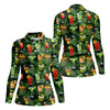 Maxcorners Tropical Cocktail Coconut And Palm Leaf Golf Polo, Hawaiian Golf Shirt, Golf Polo For Women LM1507