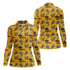 Maxcorners Yellow Cowboy Rodeo Desert Western Hawaiian Golf Shirt, Women's Golf Tops, Golf Polo For Women LM1507