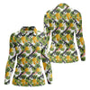 Maxcorners Tropical Pineapple Rifle Hawaiian Golf Shirt Pattern, Hawaiian Golf Shirt, Women’s Golf Apparel LM1507