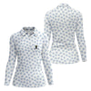 Maxcorners Vitamin G Shamrock Pattern Golf And Beer White Golf Shirt, St Patrick's Day Golf Shirt, Women's Golf Shirts
