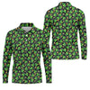 Maxcorners St Patrick's Day Beer Golf Ball Pattern Shamrock Golf Shirt, Polo Shirts For Men, Golf Shirts For Men