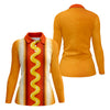 Maxcorners Hot Dog Suit Golf Shirt, Humorous Food Lover Pattern, Golf Shirt For Women LM1507