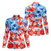 Maxcorners Red White Blue Hawaiian Golf Shirt, 250 Years Women's Golf Tops, Ladies Golf Shirts LM1507
