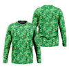 Maxcorners Shamrock St Patrick's Day Light Green Golf Shirt, Polo Shirts For Men, Golf Shirts For Men, Golfing Apparel