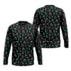 Maxcorners Stick Figure Golf Pose St Patrick's Day Shamrock Black Golf Shirt, Polo Shirts For Men, Golf Shirts For Men
