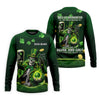 Maxcorners Irish Skull Leprechaun Hat Dark Beer Green St Patrick's Day Polo Shirts For Men, Golf Shirts For Men