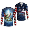 Maxcorners Jesus Made Me A Fisherman Shirt, Patriotic Christian Bass Fishing Shirt For Men, Fishing UPF Shirts