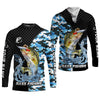 Maxcorners Bass Fishing Camo UPF Shirt, Largemouth Bass Fishing Shirt, Personalized Fishing Shirts For Men