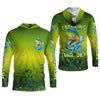 Maxcorners I Just Freaking Love Tuna Custom Name Fishing UPF Shirts, Gift For Fisherman, Men's Fishing Shirt