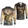 Maxcorners Even Jesus Had a Fish Story - Personalized Christian Fishing UPF Shirt