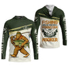 Maxcorners Funny Bigfoot Fishing UPF Shirt, Sasquatch Fishing Humor, Personalized Fishing Shirt for Men