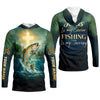 Maxcorners Jesus My Savior - Fishing My Therapy Shirt, Fishing UPF Shirts, Funny Fishing Shirt