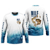 Maxcorners Funny MILF Man I Love Fishing Shirt, Custom Name Fisherman Gift for Men, Fishing UPF Shirts
