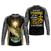 Maxcorners I’ve Got Fishing In My Veins And Jesus In My Heart, Bass Fishing Shirts, SPF Long Sleeve Shirts, Fishing Shirts For Men