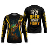 Maxcorners Beer Fishy Fishy Funny Fishing Shirt, SPF Shirt For Men, Fishing And Beer Men's Fishing Shirt