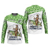 Maxcorners Cowboy Fishing Club Shirt, Personalized Bass Western Long Sleeve For Men, Fishing UPF Shirts