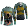 Maxcorners Gone Fishing With Sasquatch Bassquatch Fishing UPF Shirts, Fishing Gifts For Men, Men's Fishing Shirt
