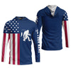 Maxcorners Bigfoot American Flag Patriotic Fishing Shirt, SPF Shirt For Men, Gift For Fisherman, Fishing Shirts For Men