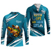 Maxcorners Rippin' Lips & Takin' Sips Fishing SPF Shirt For Men, Gift For Fisherman, Fishing Shirts For Men