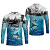 Maxcorners Blue Marlin Fishing SPF Shirt For Men, Performance Fishing Shirts, Gift For Fisherman, Men's Fishing Shirt