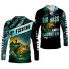 Maxcorners I Like Big Bass And I Cannot Lie Shirt, Funny Fishing T-shirt, SPF Shirt For Men, Gift For Fisherman
