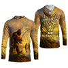 Maxcorners The Best Things In Life Are Wild And Free Bigfoot Sunset Funny Fishing Shirt, SPF Shirt For Men