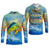 Maxcorners Weekend Forecast Fishing With A Chance Of Drinking Men's Fishing Shirt, Mahi Fishing Shirt, UPF Fishing Shirt