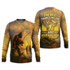Maxcorners The Best Things In Life Are Wild And Free Bigfoot Sunset Funny Fishing Shirt, SPF Shirt For Men
