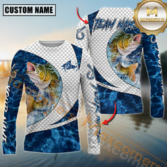 Maxcorners Walleye Fishing Blue Wave Dynamic Sport Jersey Personalized Name, Team Name 3D All Over Printed Clothes
