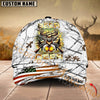 Maxcorners Hunting Hat – Camo Beer & Deer Design with USA Flag, Multicolor Options Personalized Name Custom Cap