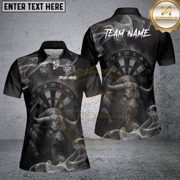 Maxcorners Darts Bullseye Smoke Personalized Name, Team Name 3D Shirt For Women