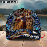 Maxcorners Deer Hunting American Flag Camo Multicolor Options Personalized Name 3D Cap
