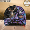 Maxcorners Deer Hunting American Flag Camo Multicolor Options Personalized Name 3D Cap