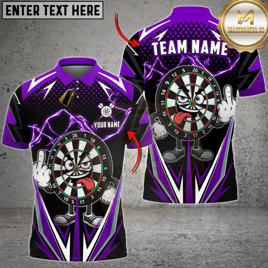 Maxcorners Darts Shirt Funny Dartboard Lightning Multioptions Personalized Name, Team Name Unisex 3D Shirt (4 Colors)