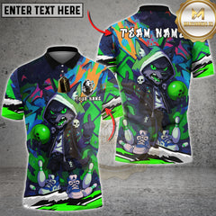 Maxcorners Bowling Shirt Street Wolf Graffiti Urban Style Multioptions Personalized Name, Team Name Unisex 3D Shirt (4 Colors)