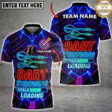 Maxcorners Dart Throwing Skills Loading Neon Shirt Personalized Name, Team Name 3D Shirt