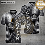 Maxcorners Darts Skull Steel Armor Personalized Name, Team Name 3D Shirt