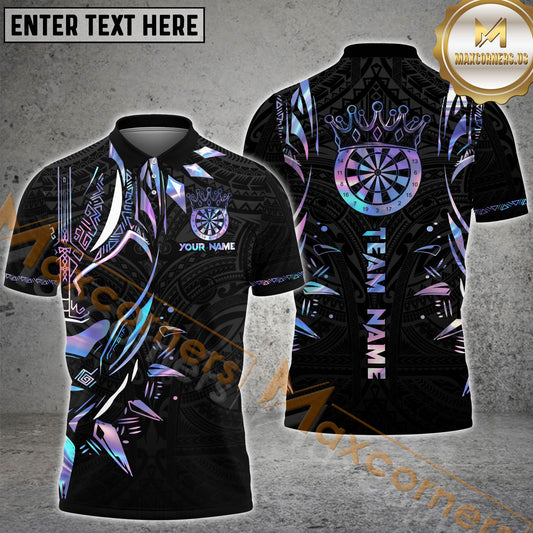Maxcorners Golden Darts Royal Pattern Multicolor Options Personalized Name, Team Name 3D Shirt (6 Colors)
